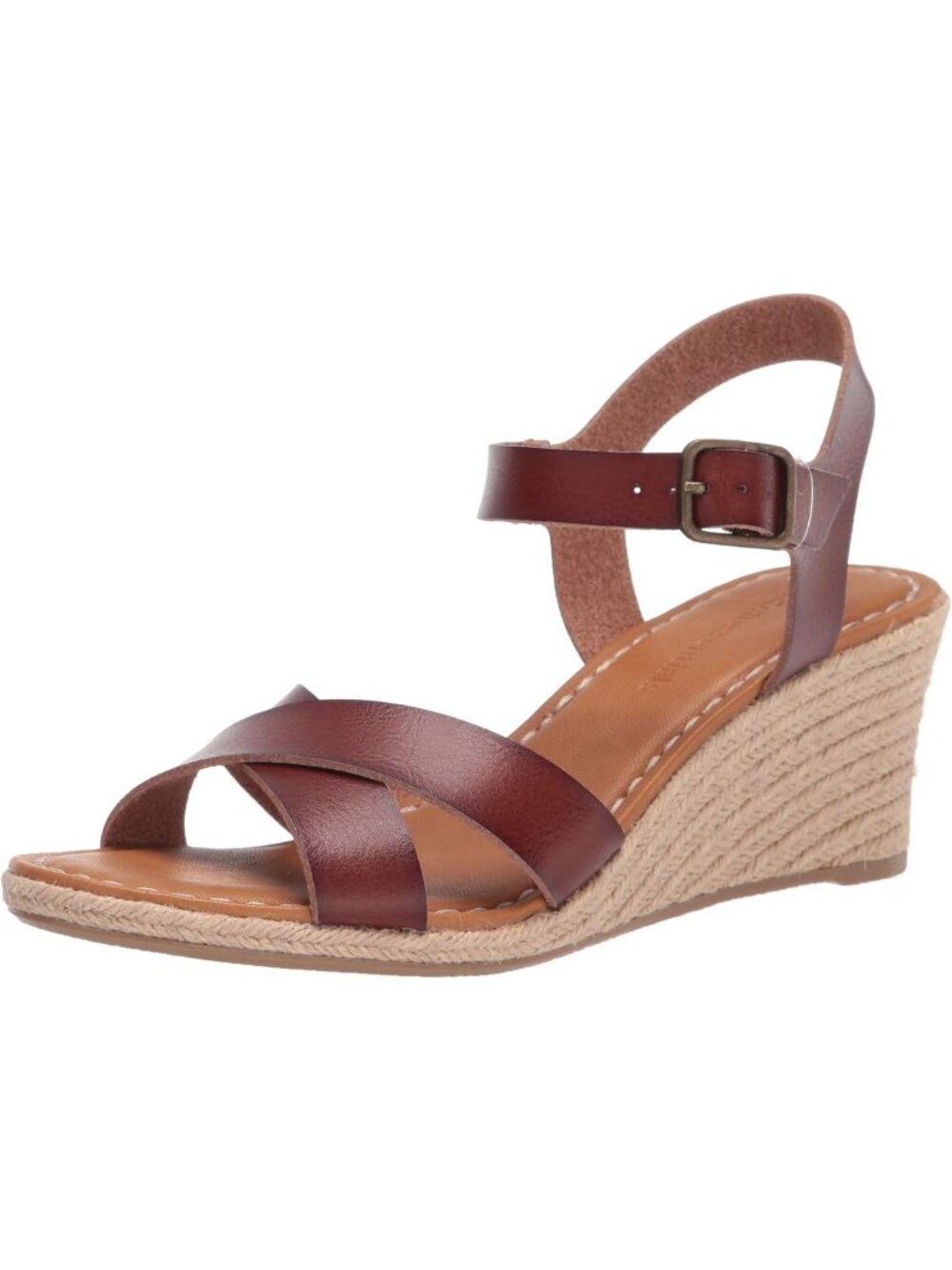 Stylish Women's Espadrille Wedge Sandals, Adjustable Buckle & Elastic Strap